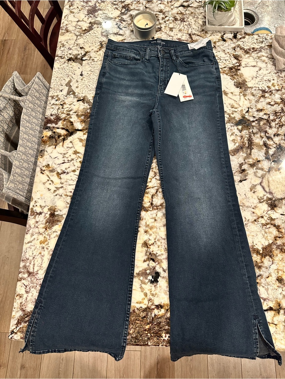 NWT Calvin Klein Dark Blue Flare Jeans size 28